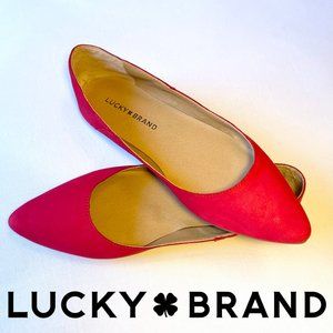 Lucky Brand Red Suede Flats
